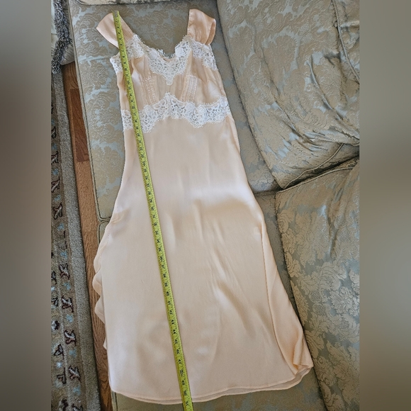 NWT Jen's Pirate Booty Lace Silky Maxi Dress In Peach - Picture 11 of 16